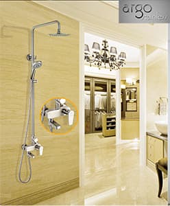Stainless steel bathtub faucet with rainfall